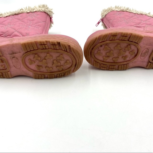 Falls Creek girls toddlers pink Thinsulate Winter Snow Boot Faux Fur Snowflake - Picture 5 of 8